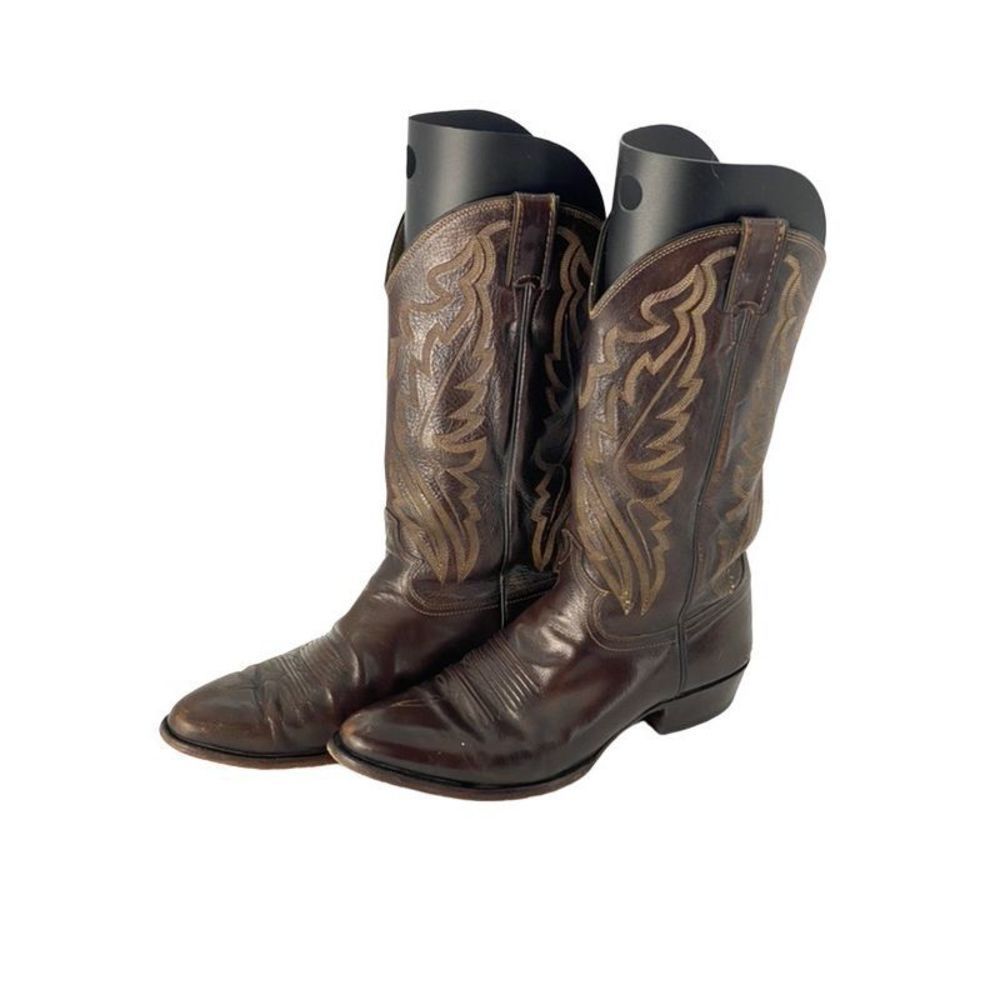 Justin’s 78258 Brown Leather Cowboy Boot’s Men’s Sz 10D